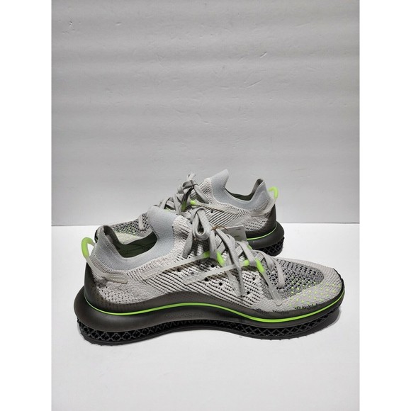 Size 11 ADIDAS 4D FUSION PRIMEKNIT H04511 GREY GREEN RUNNING SHOES SNEAKERS MENS - Picture 9 of 12